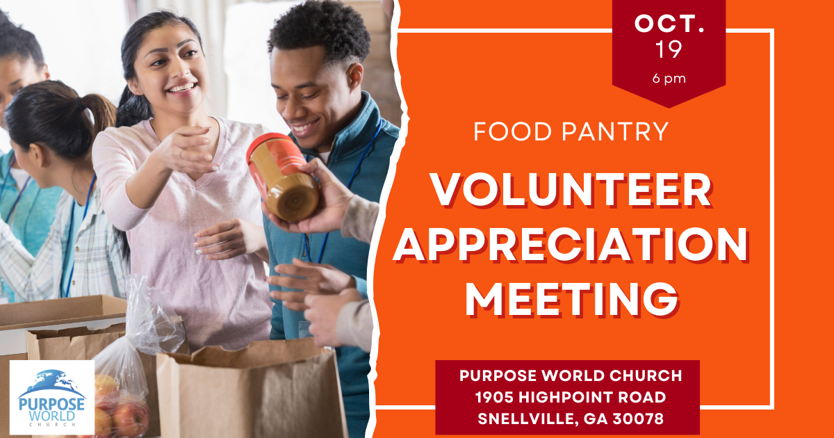 Food Pantry Volunteer Appreciation Meeting: October 19, 2022 » Purpose ...